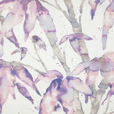 Window Curtain Fabric—Orchid Purple—Floral Print Design—100% Polyester—Available by the Yard —Width: 60/61 Inches Wide